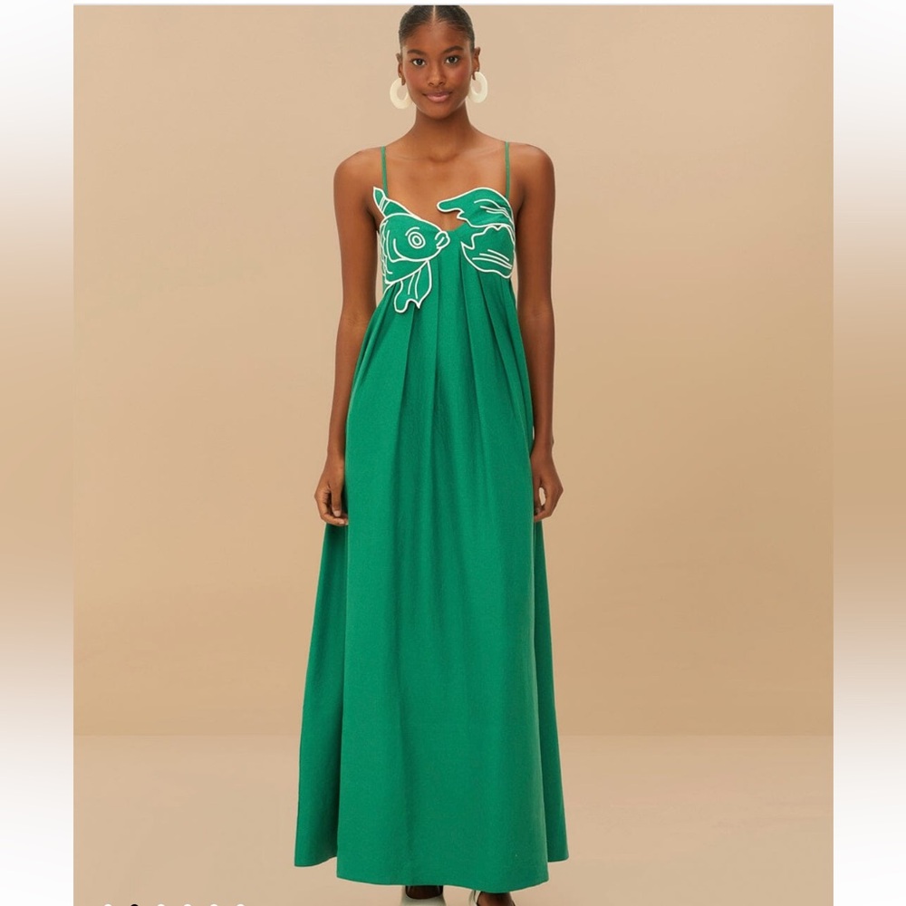NWT Farm Rio Fish Maxi Dress